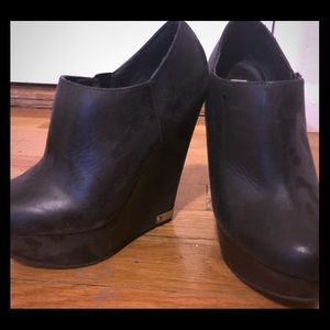 Steve Madden Leather Wedge Booties